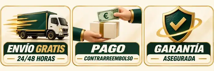 Envío gratis 24/48h, pago contrarreembolso y garantía asegurada